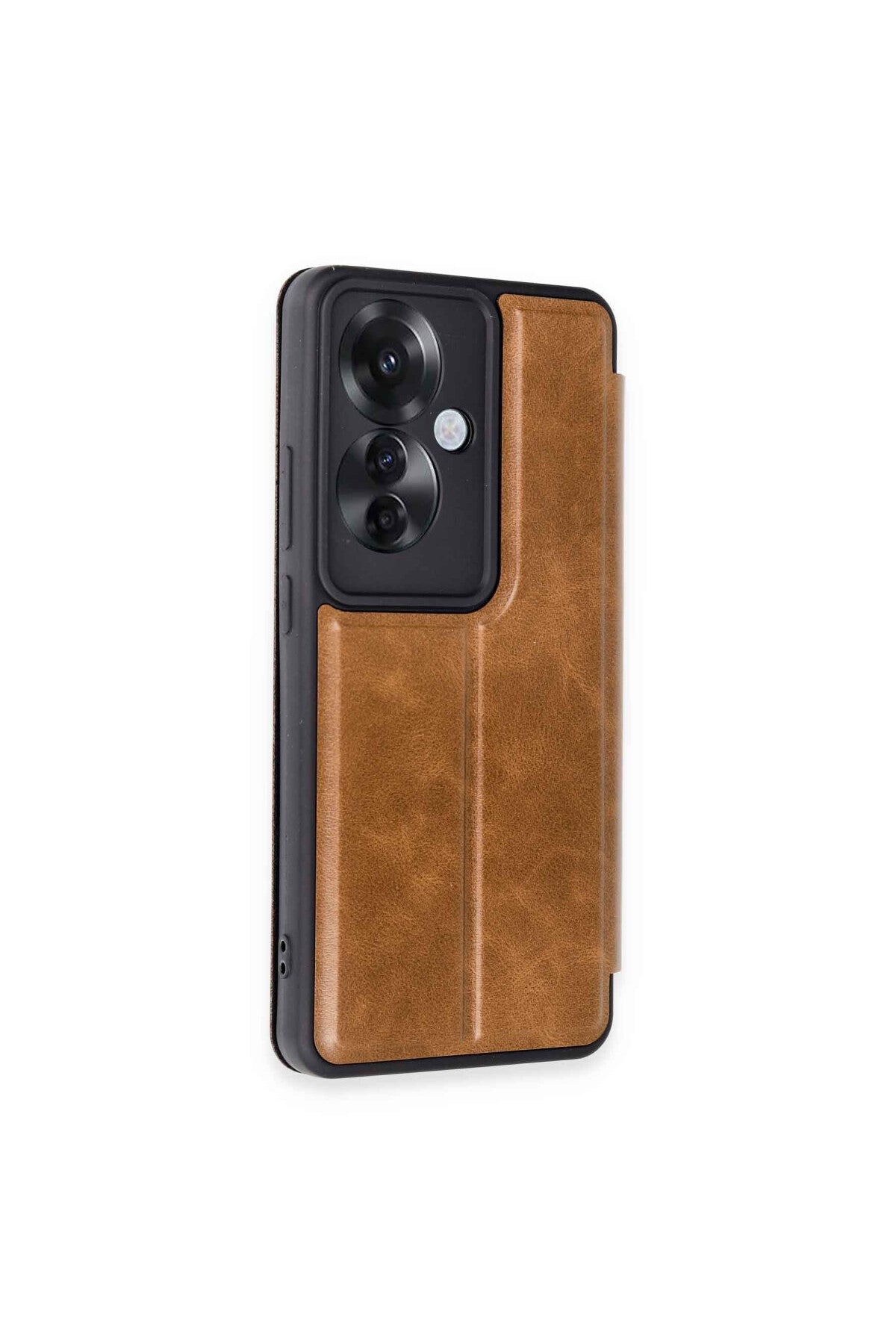 Oppo Reno 11F Uyumlu Kılıf Flip Cover - Taba