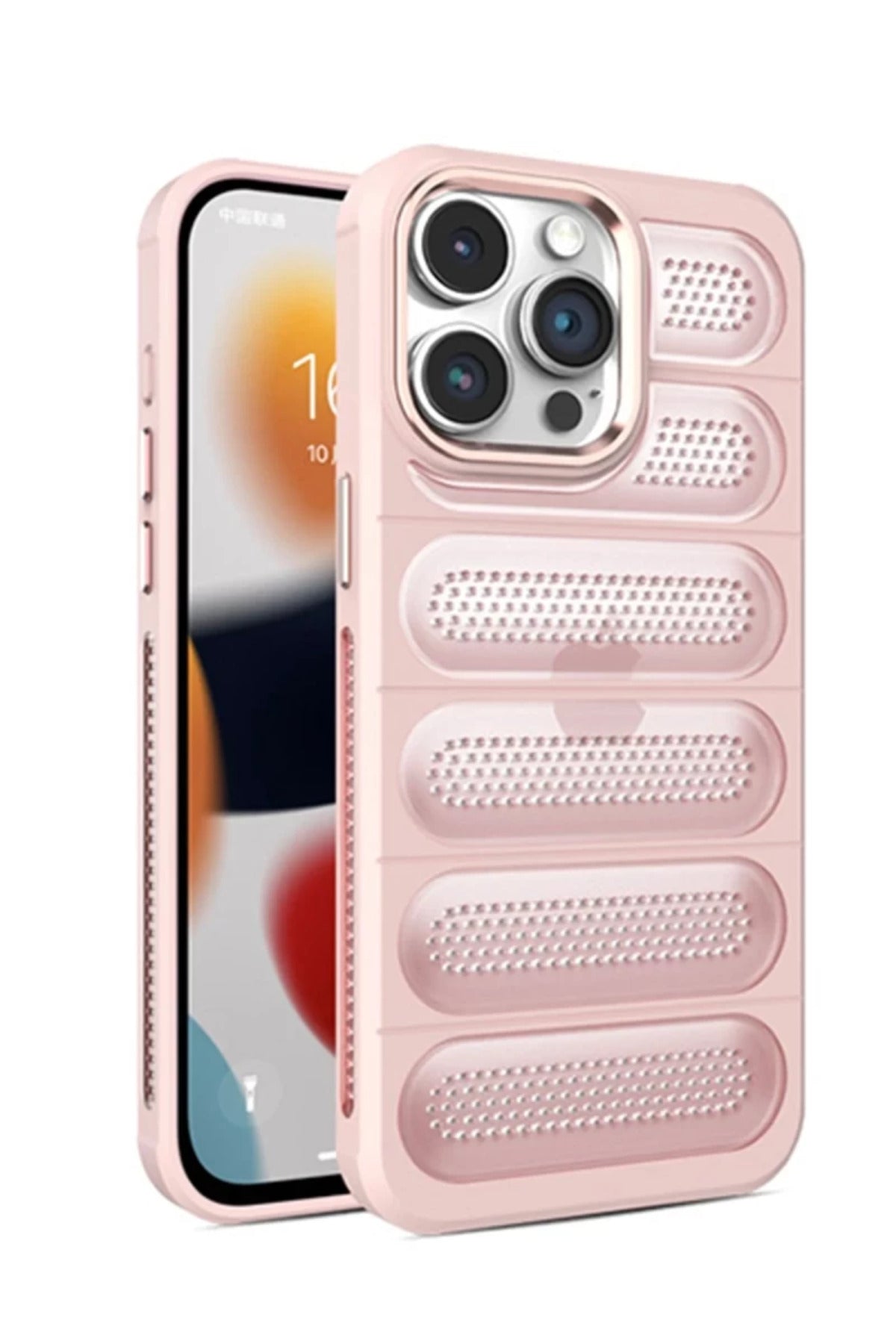 Apple iPhone 15 Pro Uyumlu Kılıf Airmax Silikon Kapak - Pembe