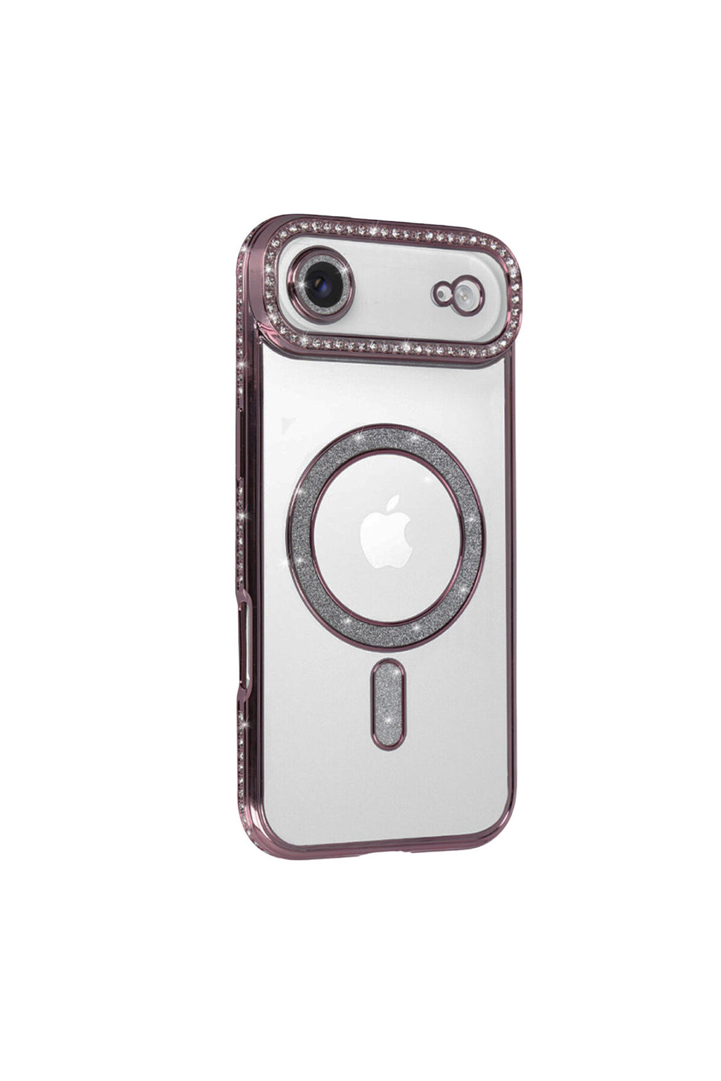 Apple iPhone 17 Air Uyumlu Joke Simli Magneticsafe Kılıf - Pembe