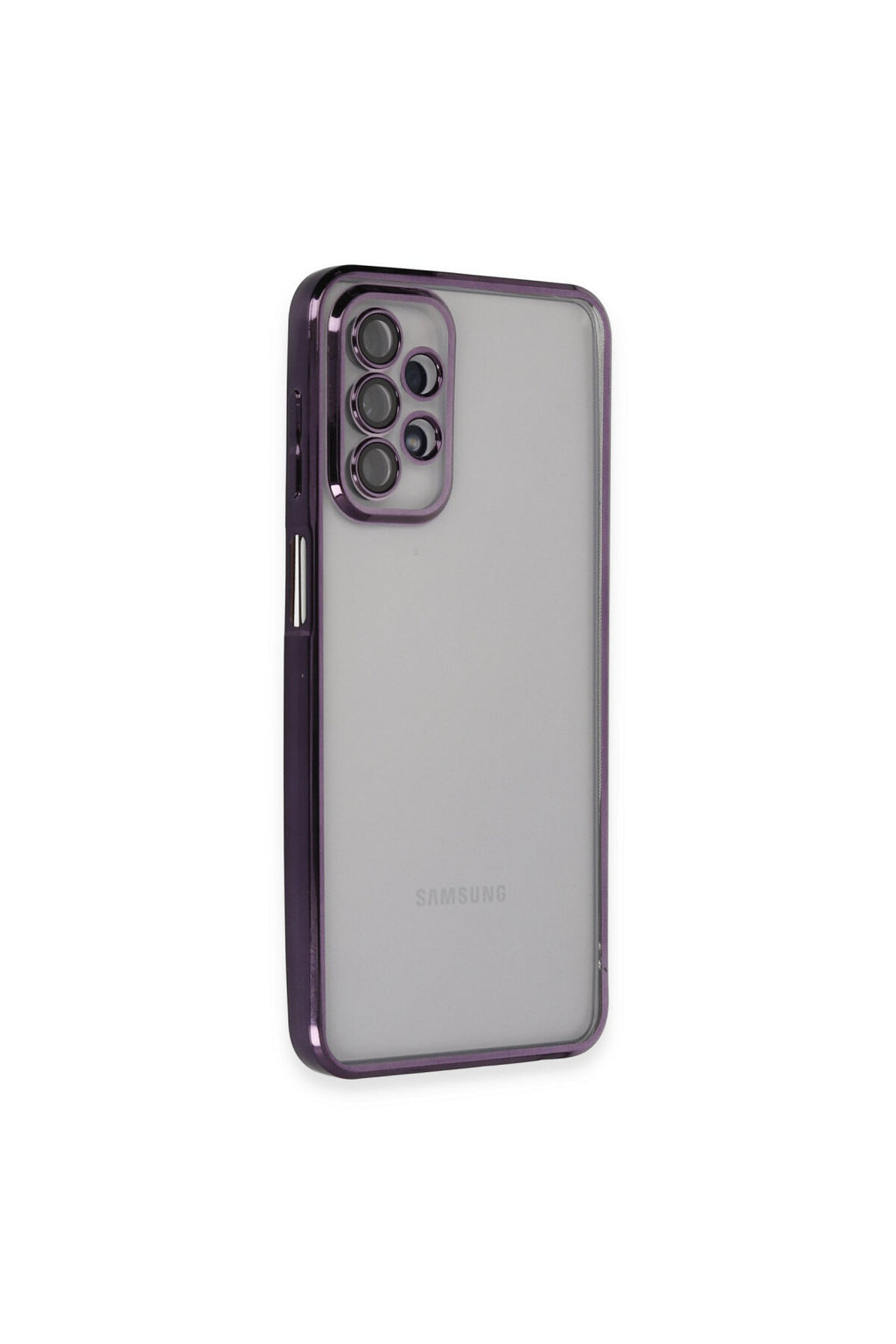 Samsung Galaxy A23 4G Uyumlu Kılıf Lensli Silikon - Mor