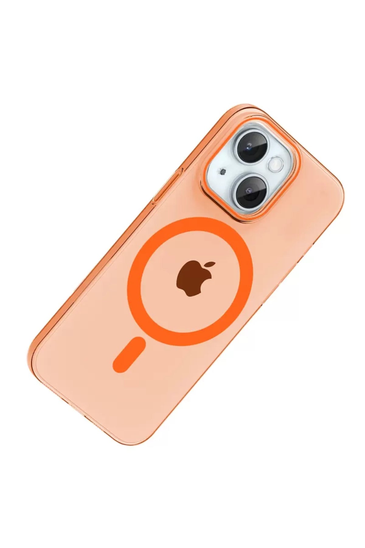 Joko Apple iPhone 14 Uyumlu PC Blank Magsafe Kapak - Turuncu
