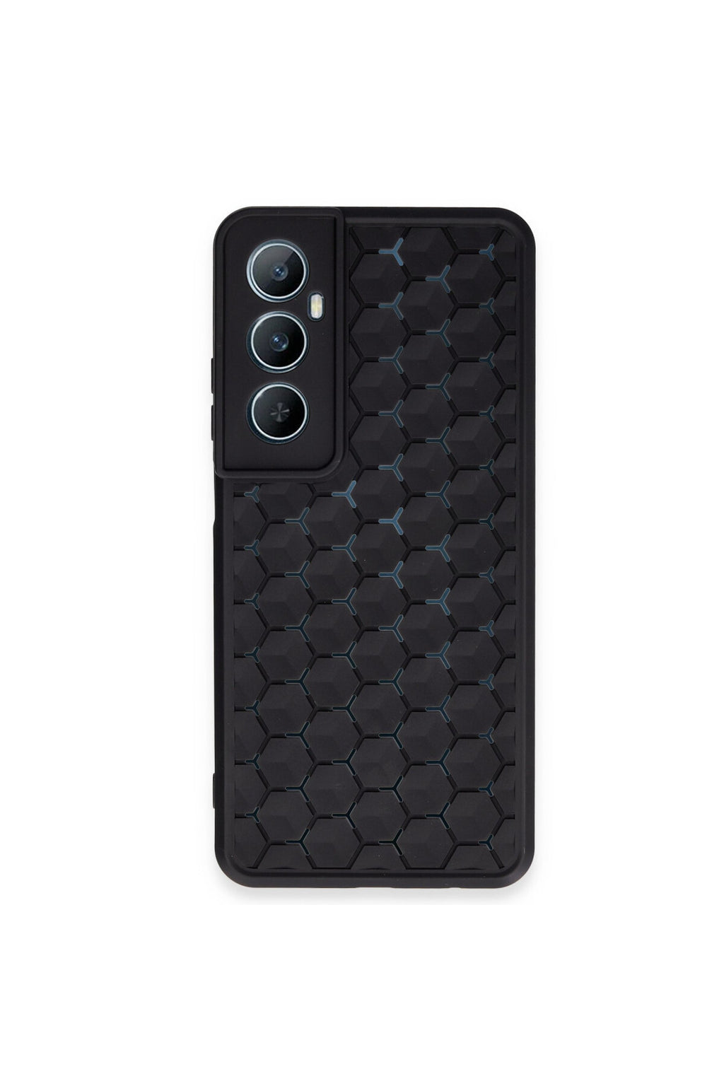 Realme C65 Uyumlu Kılıf Petek Silikon Kapak - Siyah