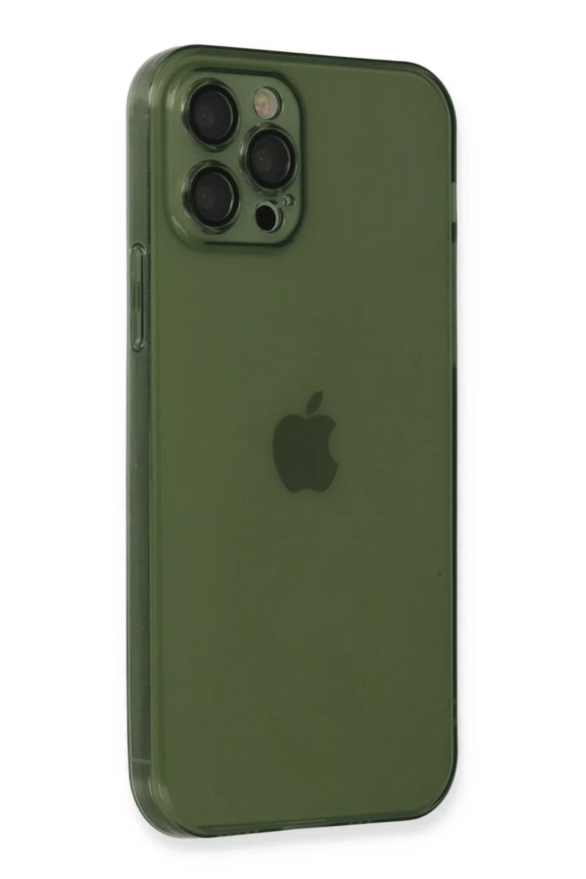 Apple iPhone 12 Pro Max Uyumlu Kılıf Fly Lens Silikon - Yeşil