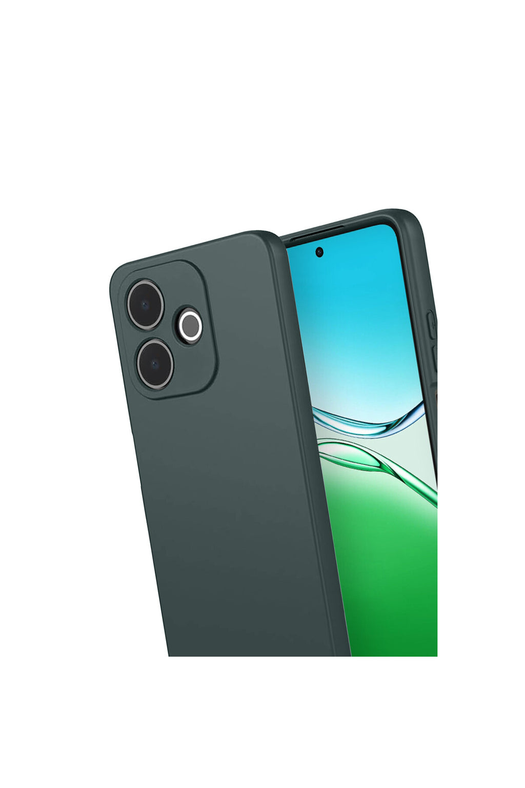 Oppo A5 Pro 4G Uyumlu First Silikon - Koyu Yeşil