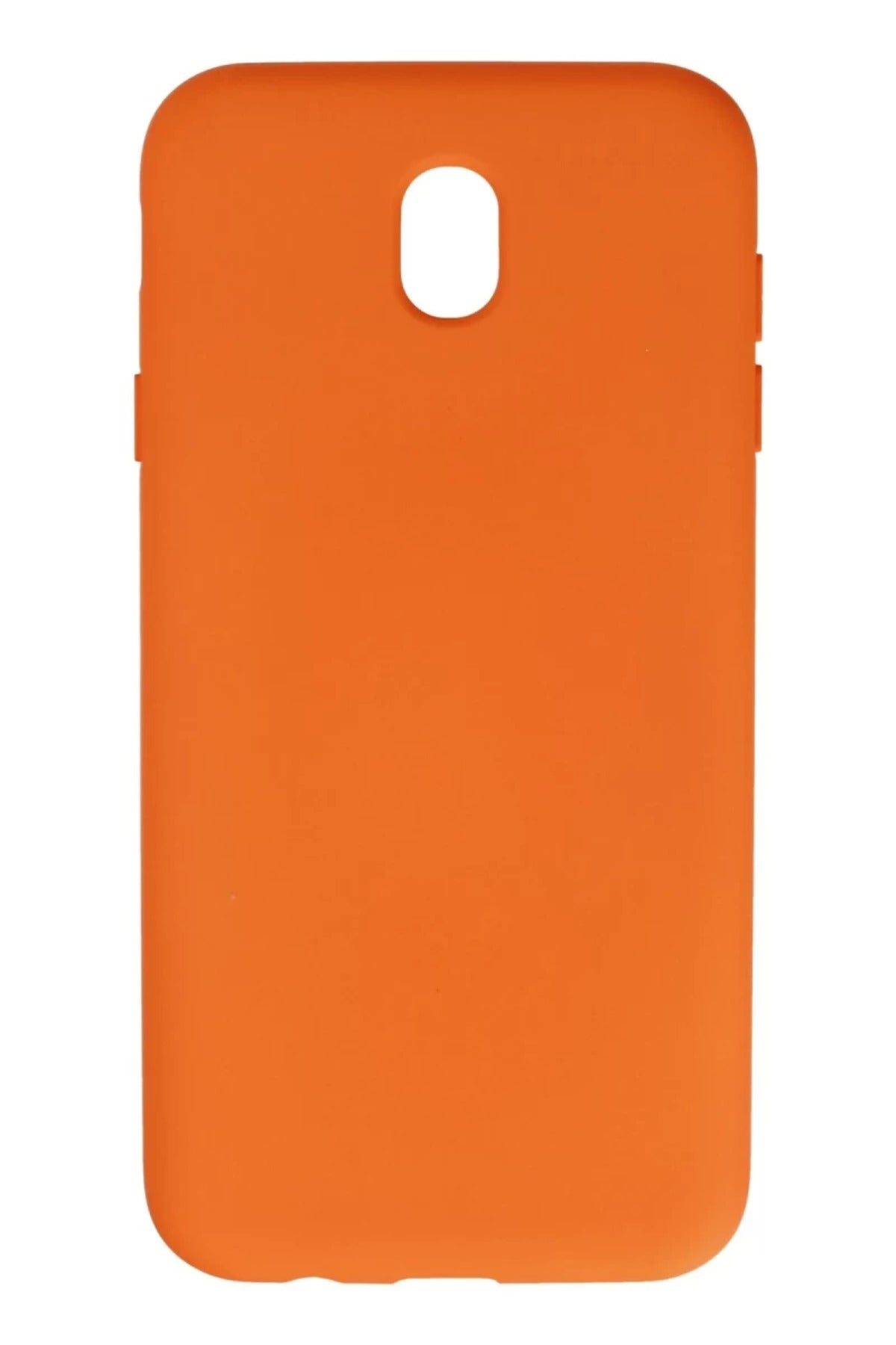 Samsung Galaxy J7 Pro / J730 Kılıf Nano içi Kadife Silikon - Turuncu