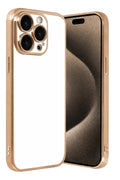Apple iPhone 15 Pro Max Uyumlu Lensli Silikon - Gold