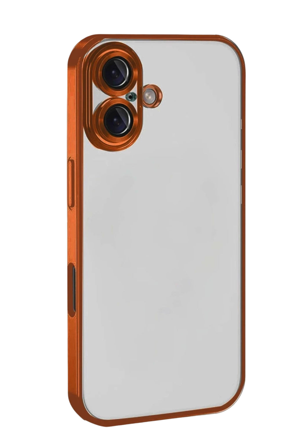 Apple iPhone 17 Uyumlu Lensli Silikon - Turuncu