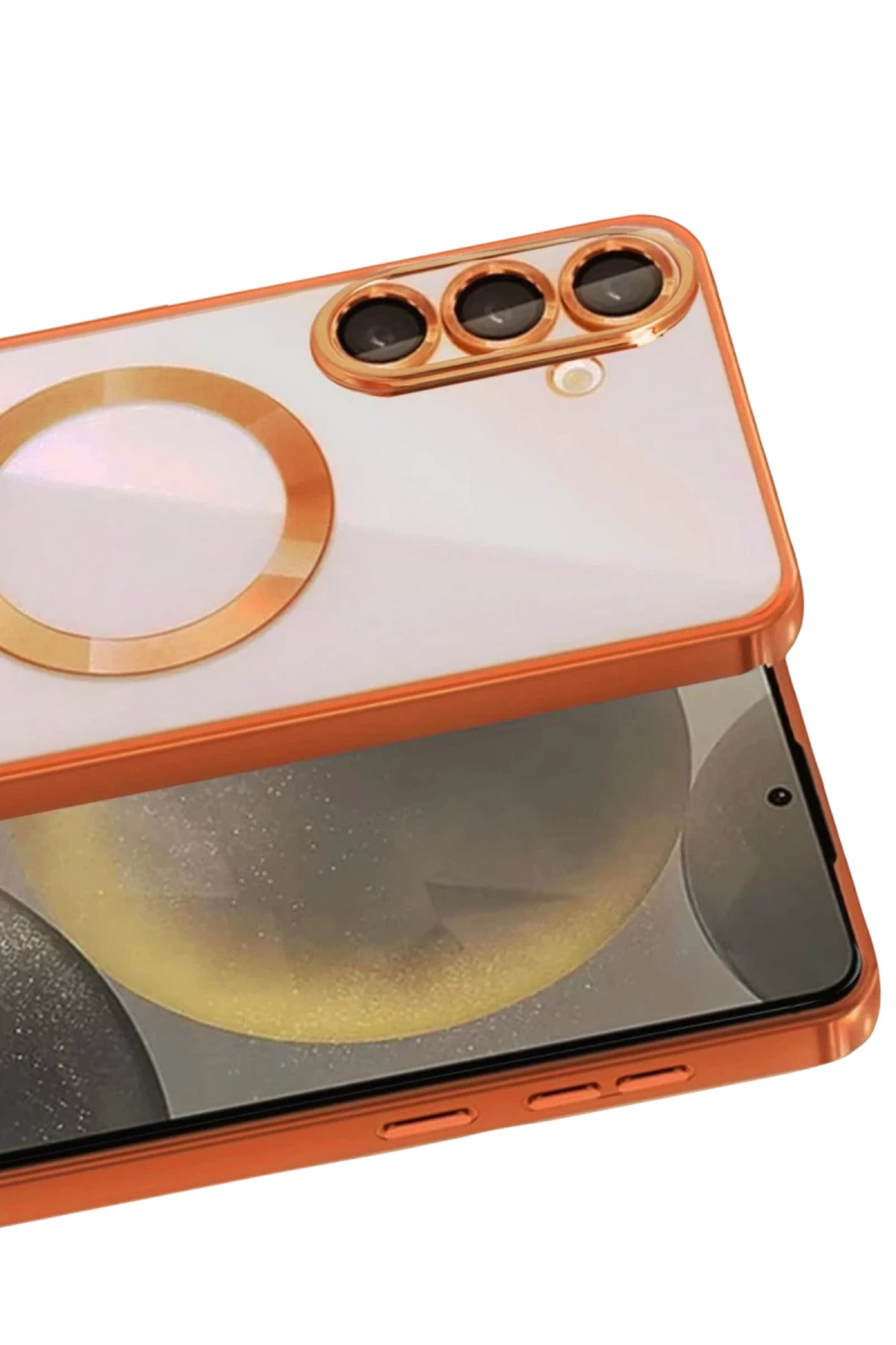 Samsung Galaxy A37 5G Uyumlu Kross Magneticsafe Kapak - Turuncu