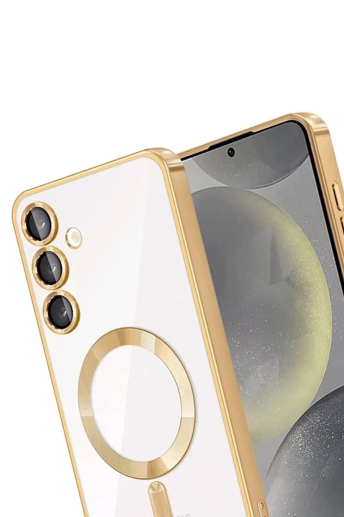 Samsung Galaxy A55 5G Uyumlu Kross Magneticsafe Kapak - Gold