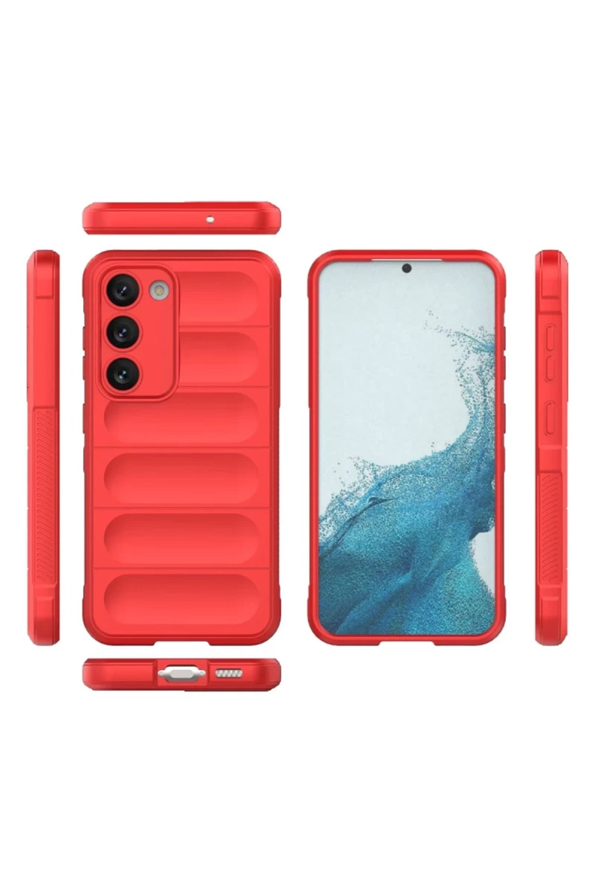 Samsung Galaxy S23 Plus Uyumlu Kılıf Optimum Silikon - Kırmızı