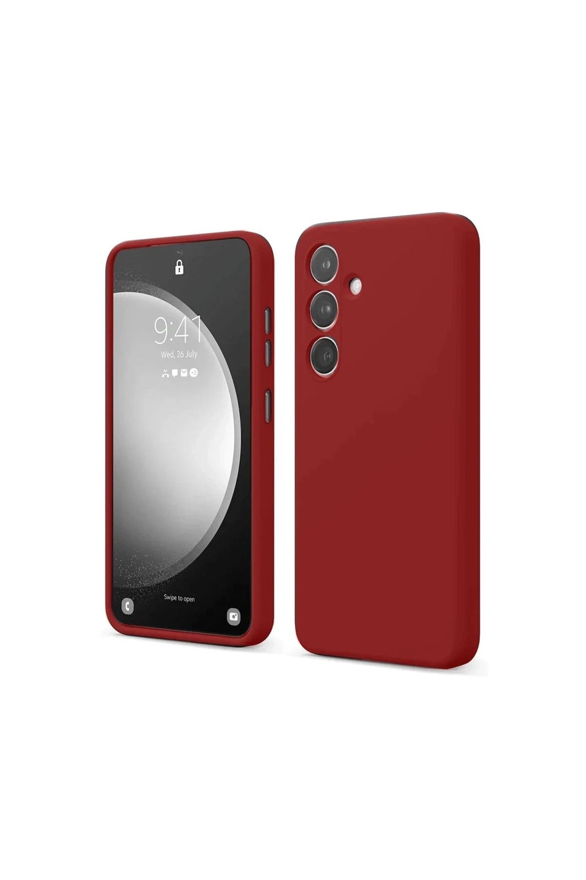 Samsung Galaxy S24 FE Uyumlu Kılıf First Silikon - Kırmızı