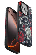 Onegif Apple iPhone 15 Pro Uyumlu Flower Series Magsafe Kapak - Siyah