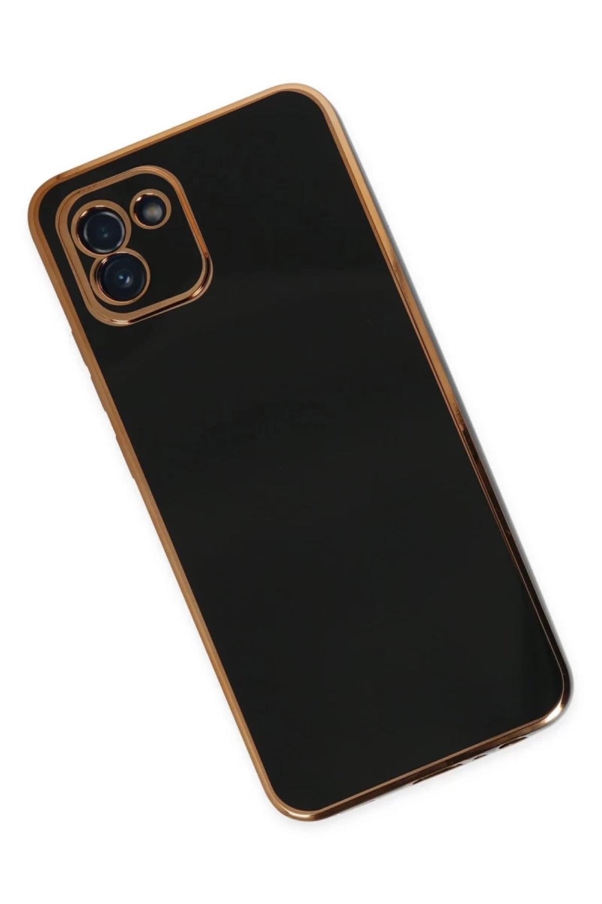 Samsung Galaxy A03 Uyumlu Kılıf Volet Silikon - Siyah