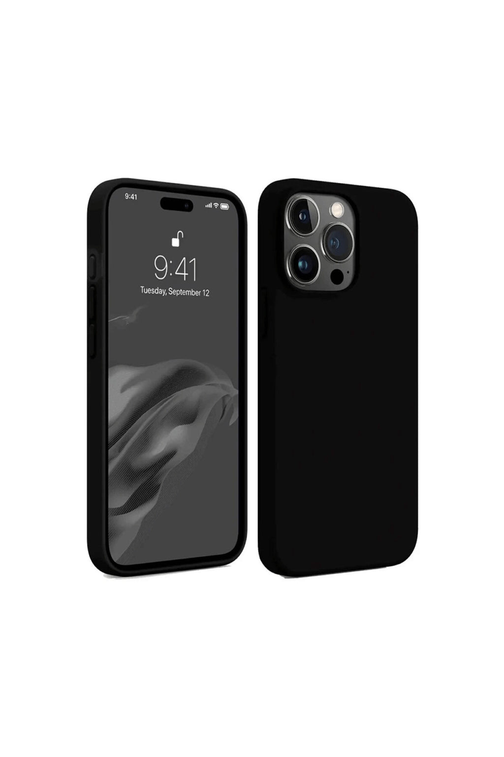 Apple iPhone 15 Pro Uyumlu Kılıf First Silikon - Siyah