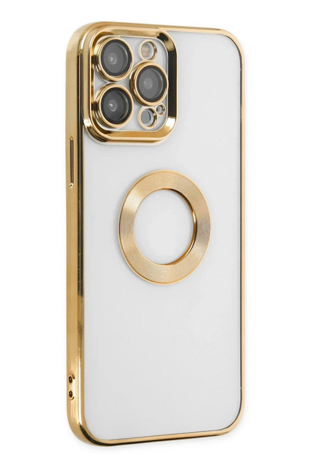 Apple iPhone 14 Pro Uyumlu Kılıf Slot Silikon - Gold