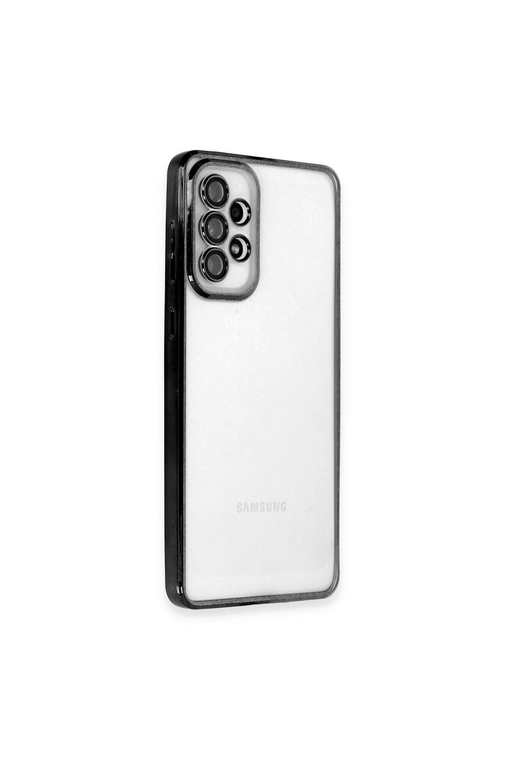 Samsung Galaxy A33 5G Uyumlu Kılıf Lensli Silikon - Siyah
