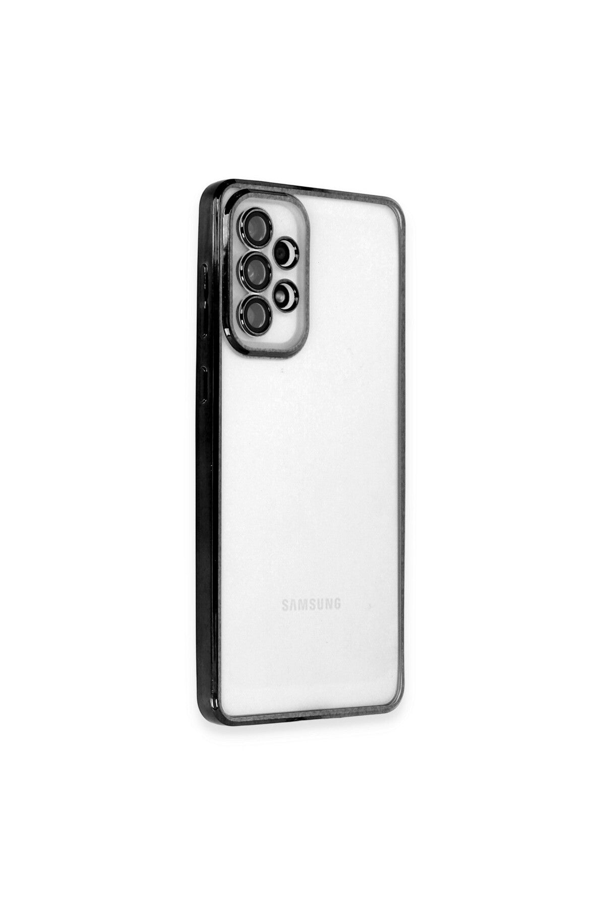 Samsung Galaxy A33 5G Uyumlu Kılıf Lensli Silikon - Siyah