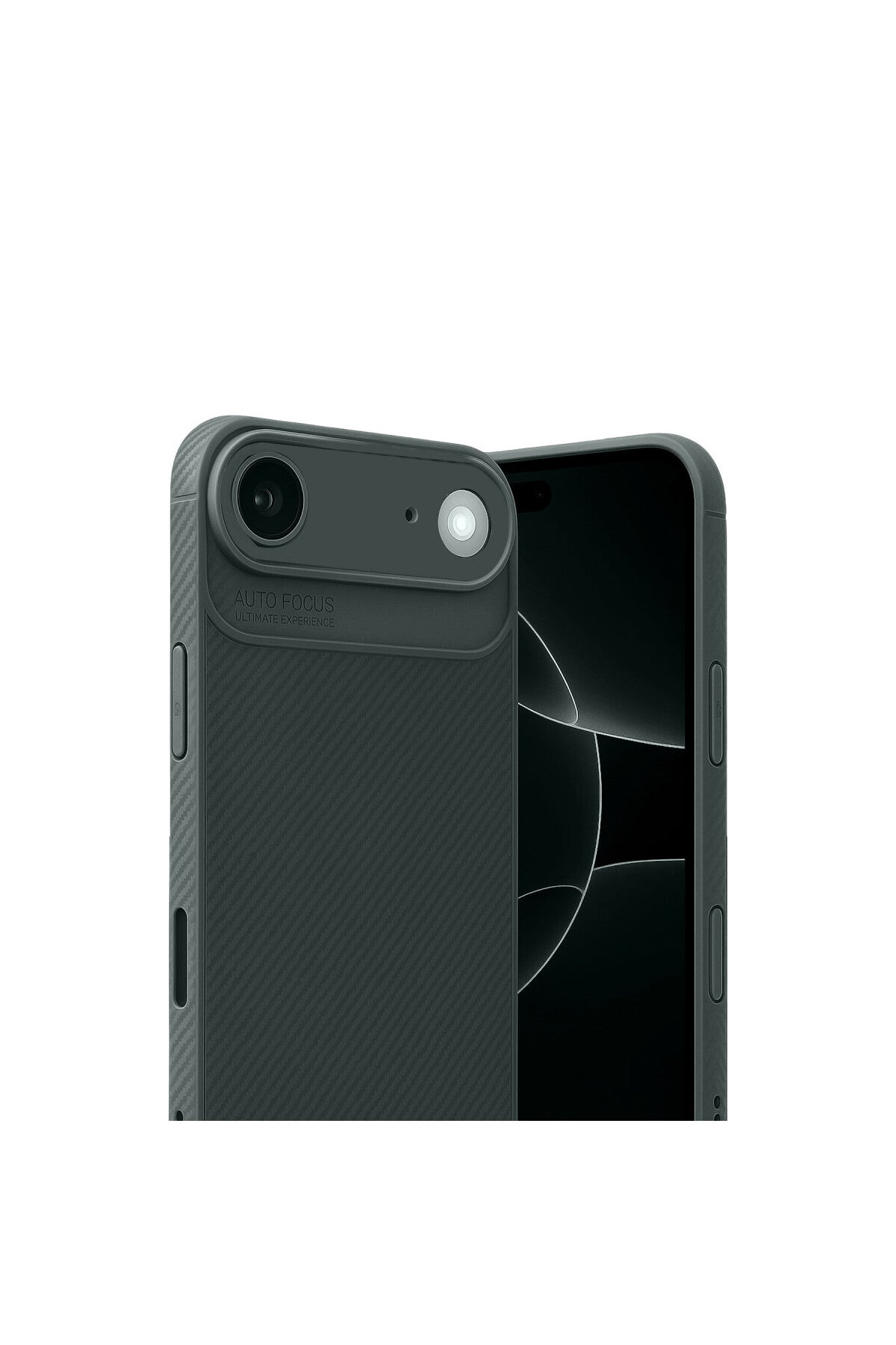 Apple iPhone 17 Air Uyumlu Auto Focus Karbon Kapak - Koyu Yeşil