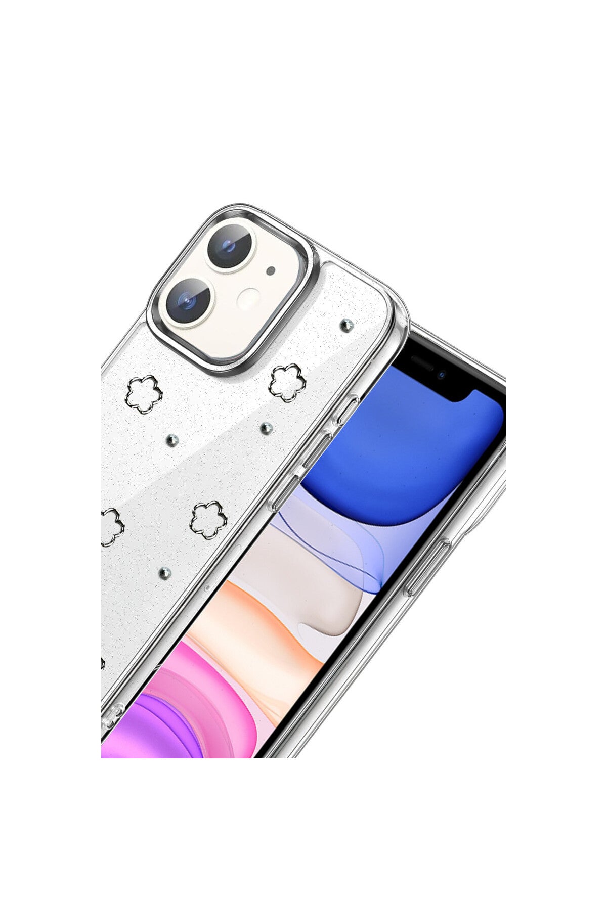 Apple iPhone 12 Uyumlu Fiyonk Desenli Kapak - Desen 2
