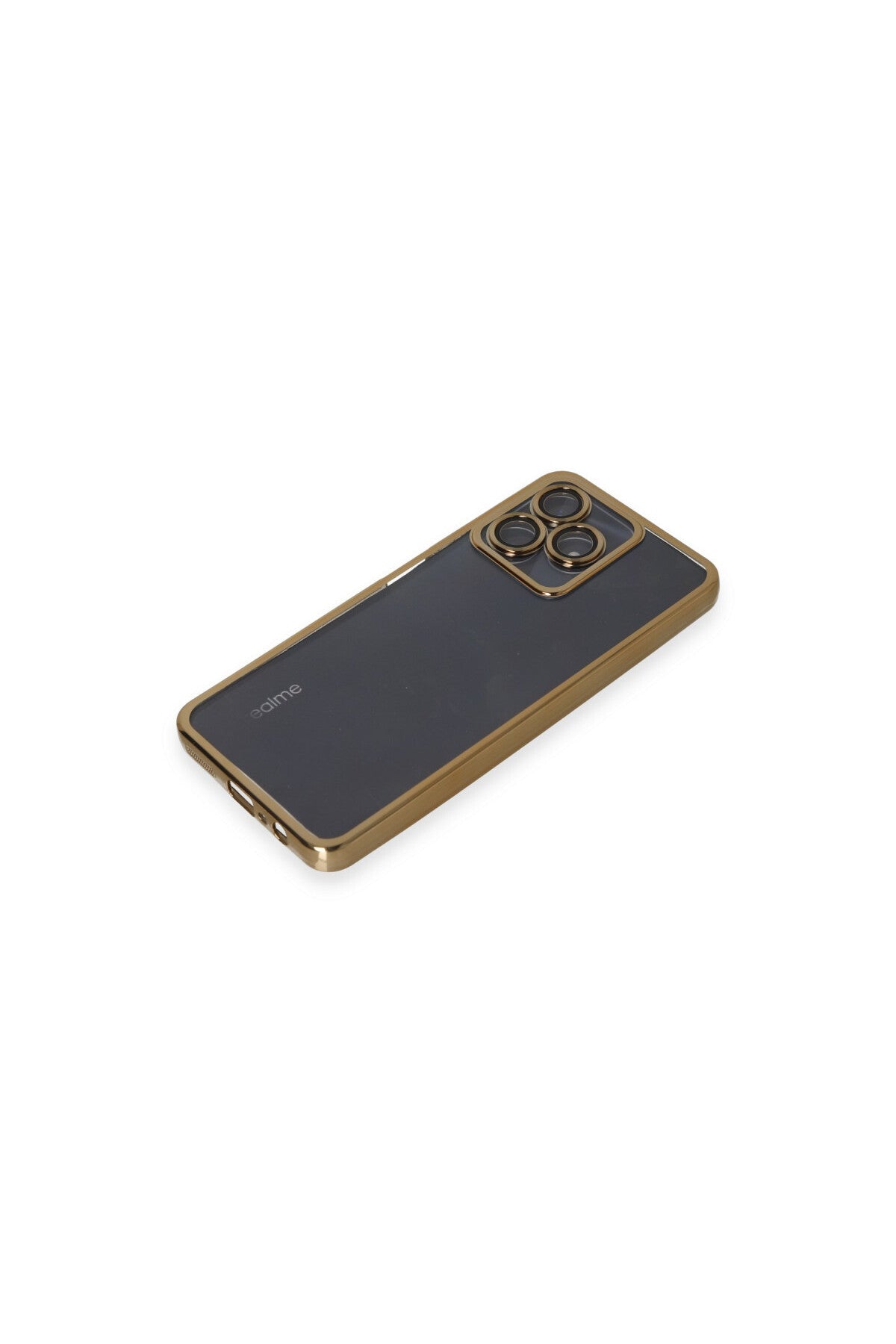 Realme C53 Uyumlu Kılıf Lensli Silikon - Gold