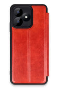 Realme Note 50 4G Uyumlu Kılıf Flip Cover - Kırmızı