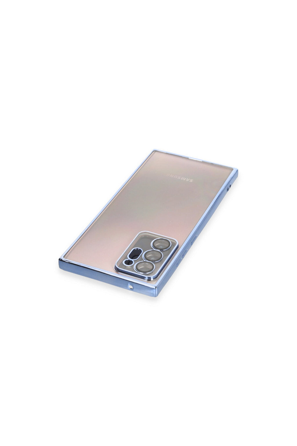 Samsung Galaxy Note 20 Ultra Uyumlu Kılıf Lensli Silikon - Açık Mavi