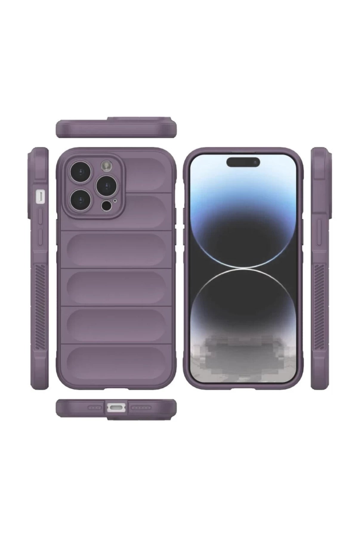 Apple iPhone 14 Pro Max Uyumlu Kılıf Optimum Silikon - Mor