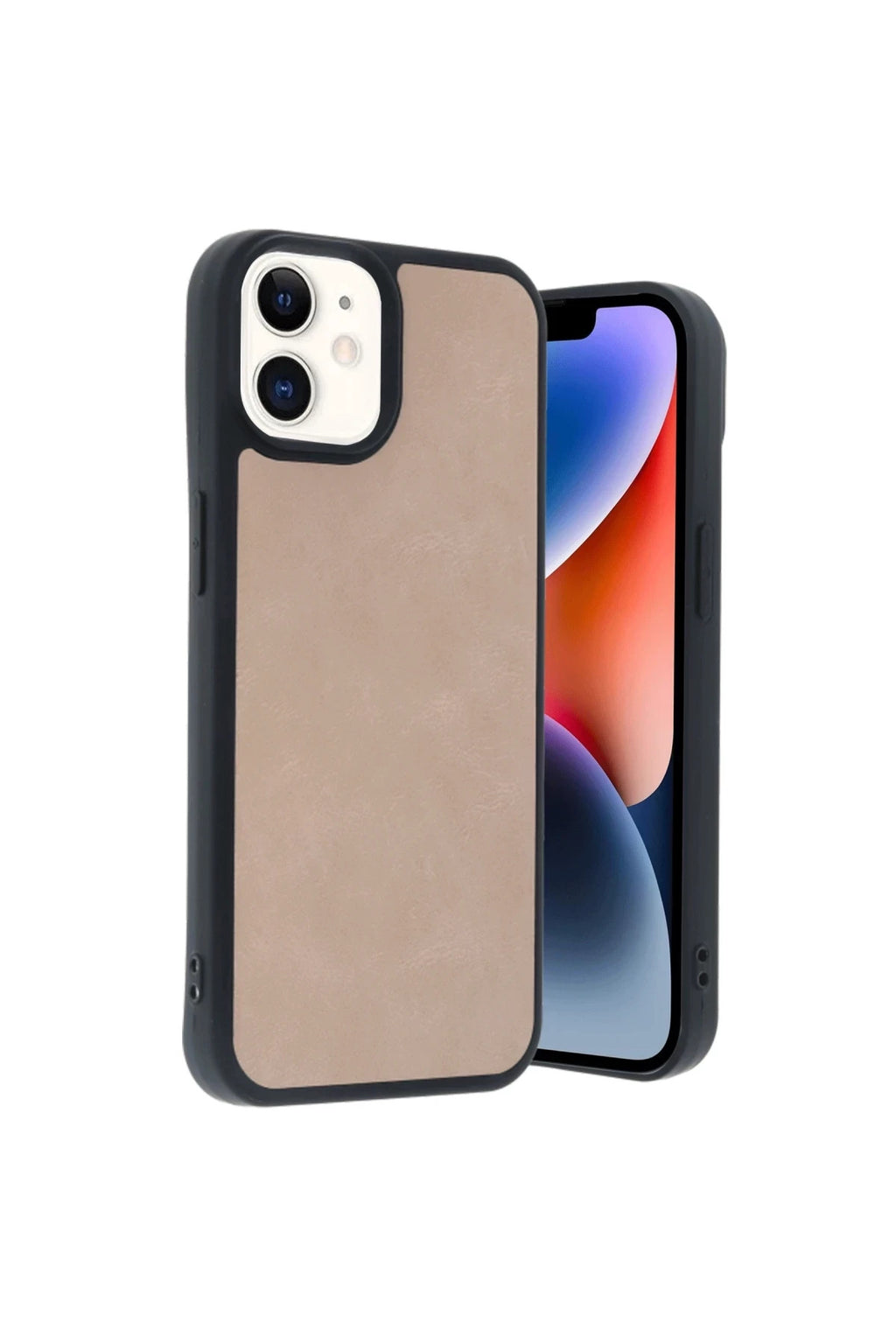 Apple iPhone 11 Uyumlu Kılıf Aras Deri Kapak - Pudra
