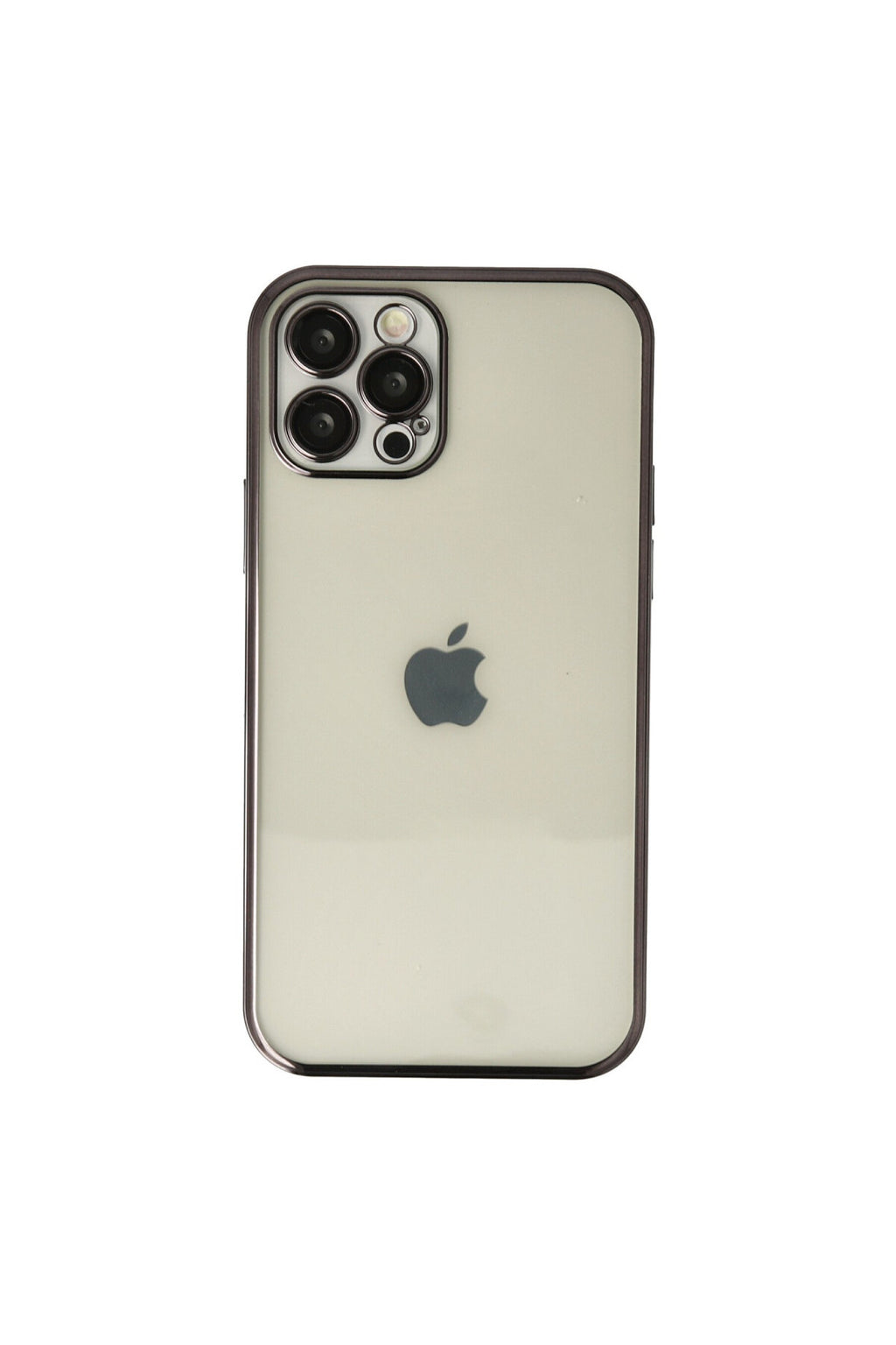 Apple iPhone 12 Pro Max Uyumlu Kılıf Lensli Silikon - Siyah