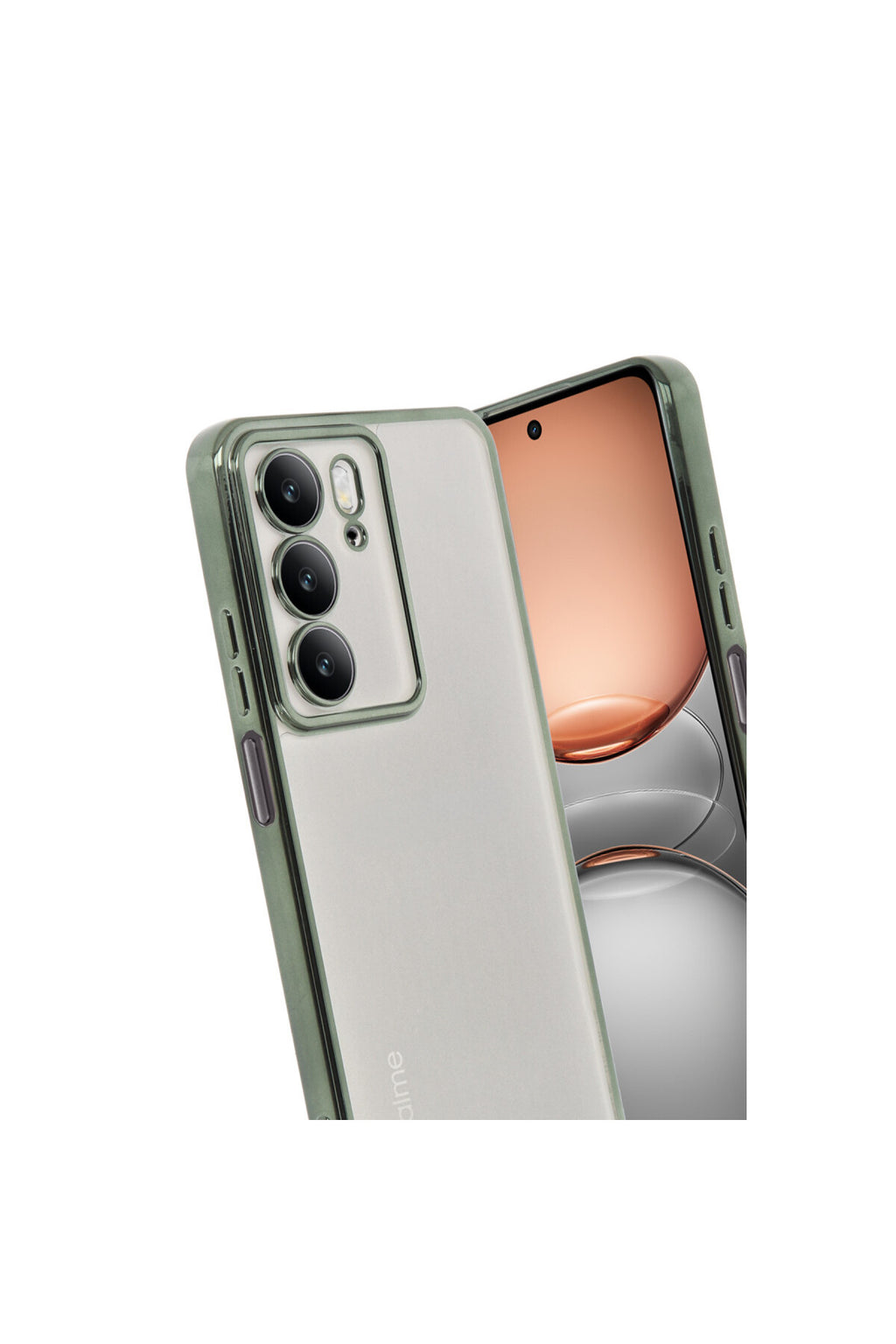 Realme C75 4G Uyumlu Kılıf Lensli Silikon - Yeşil