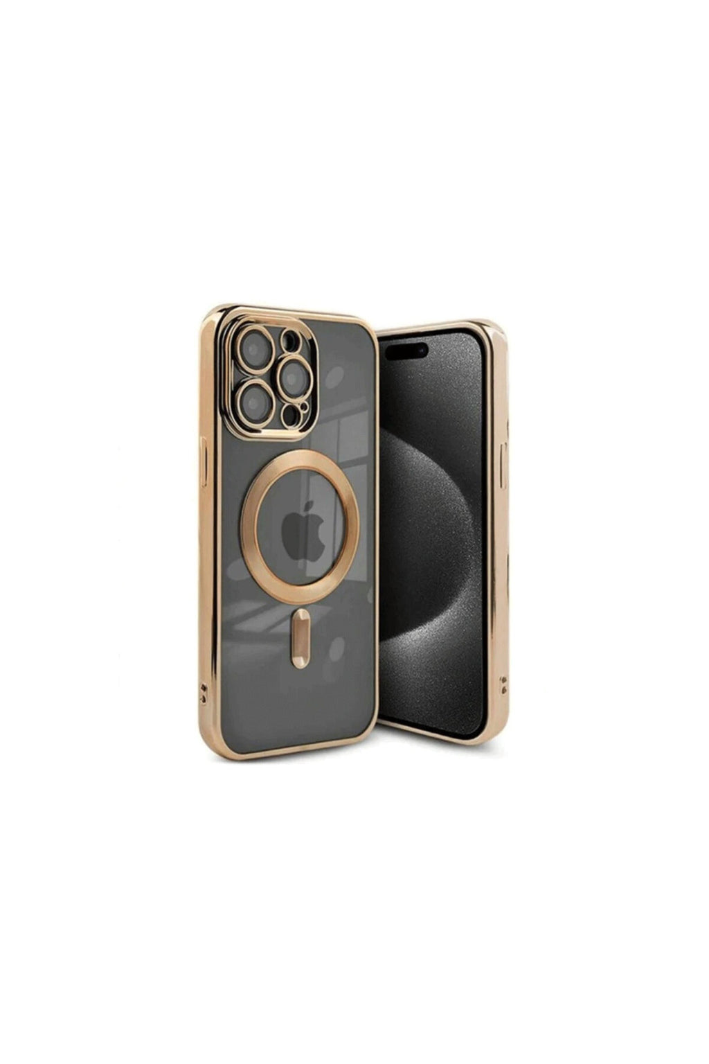 Apple iPhone 15 Pro Uyumlu Kılıf Kross Magneticsafe Kapak - Gold