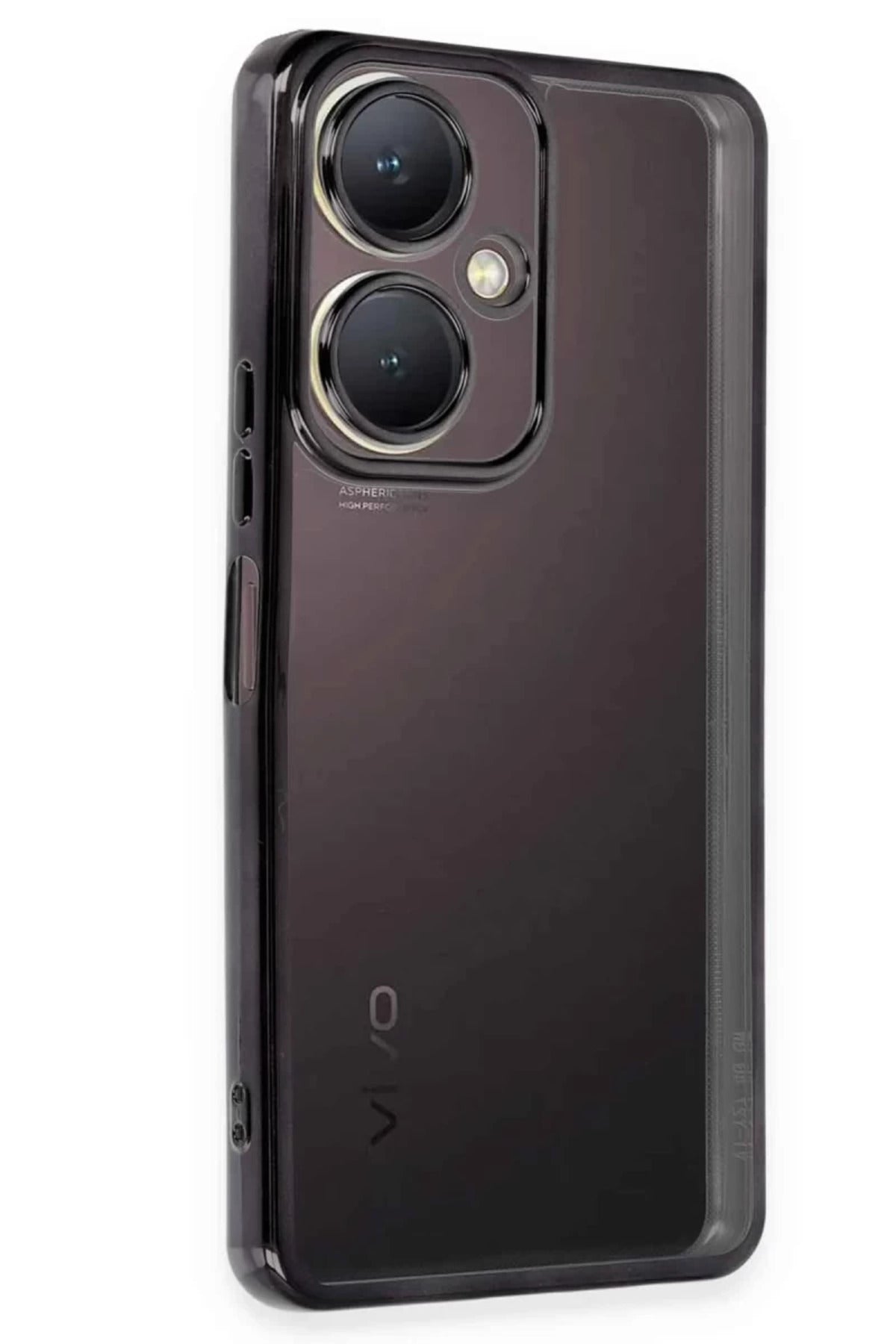 Vivo Y27 Uyumlu Kılıf Lensli Silikon - Siyah