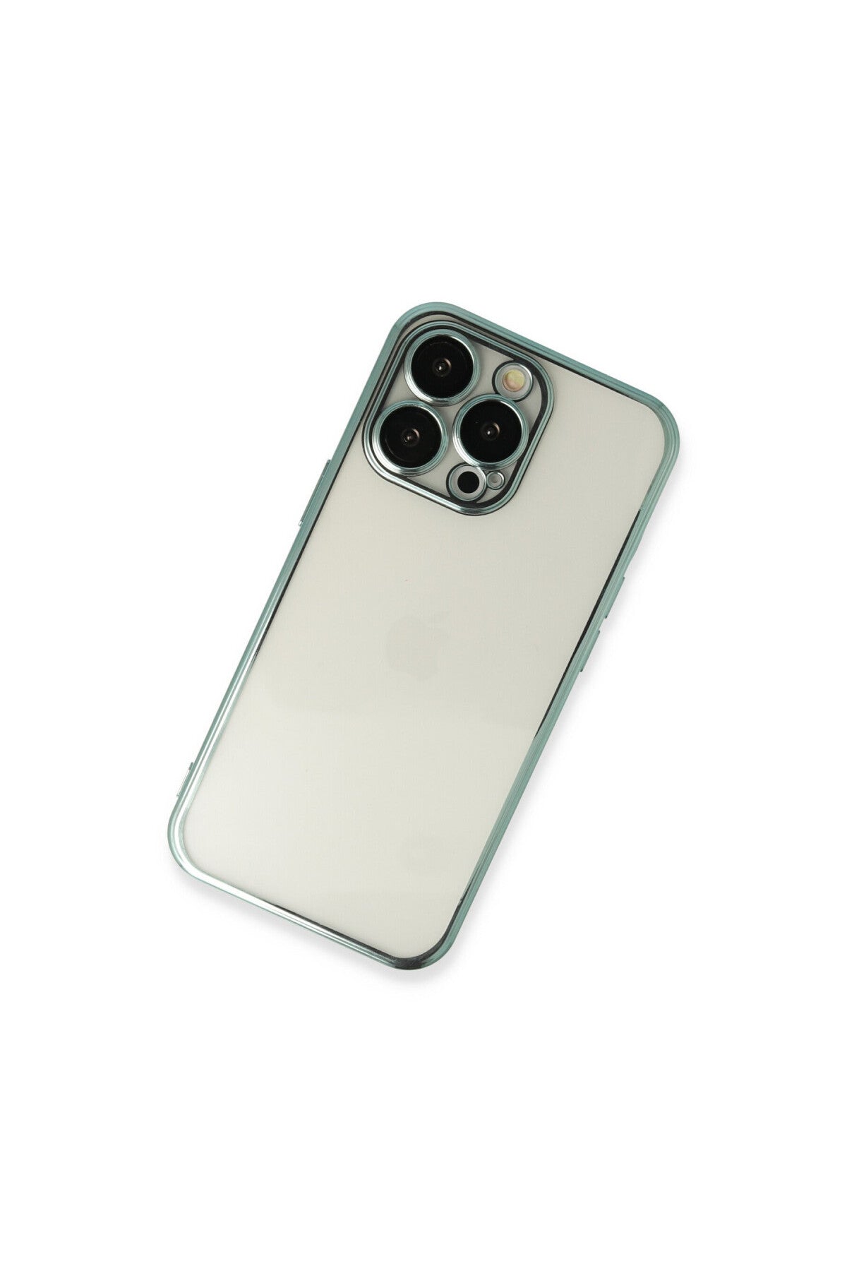 Apple iPhone 14 Pro Uyumlu Kılıf Lensli Silikon - Yeşil
