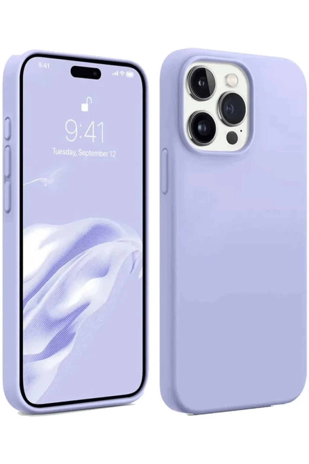 Apple iPhone 15 Pro Uyumlu Kılıf First Silikon - Lila