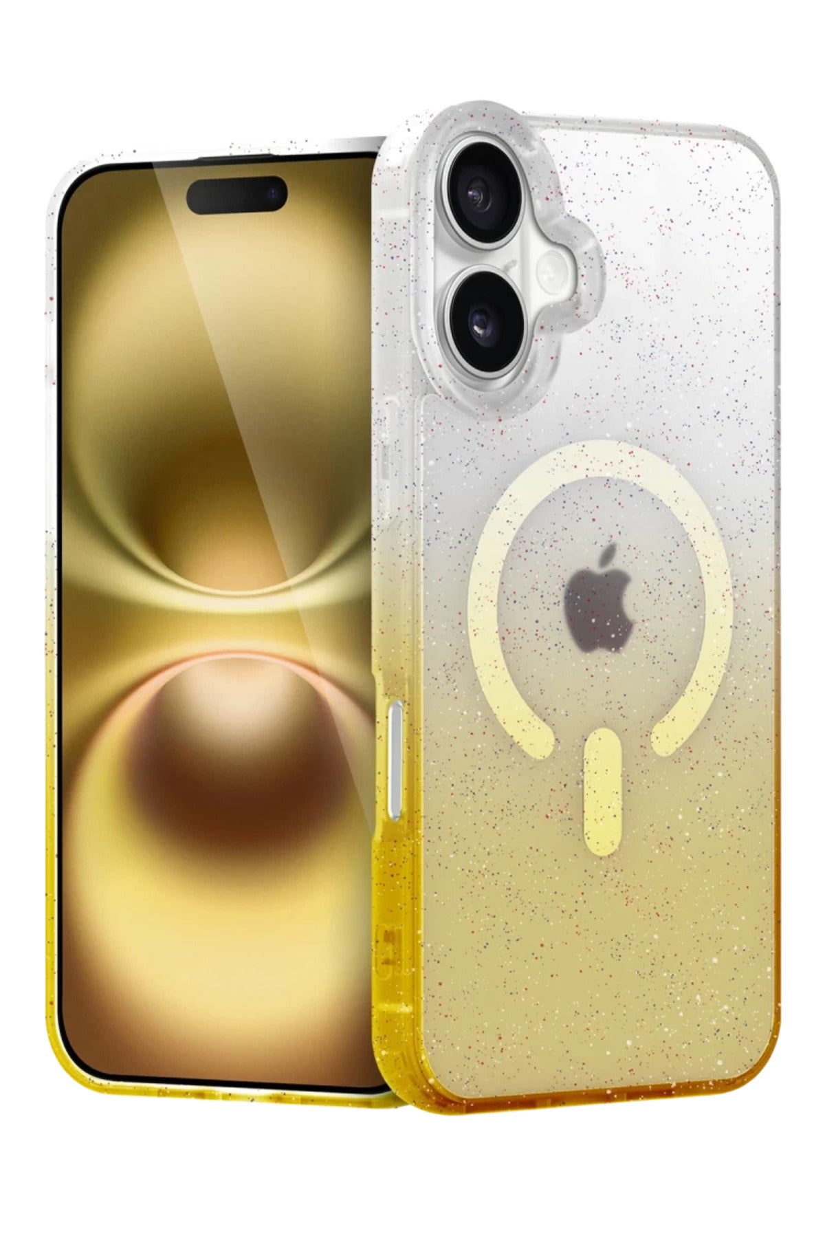 Apple iPhone 16 Plus Uyumlu Pummel Shiny Magsafe Kapak - Gold