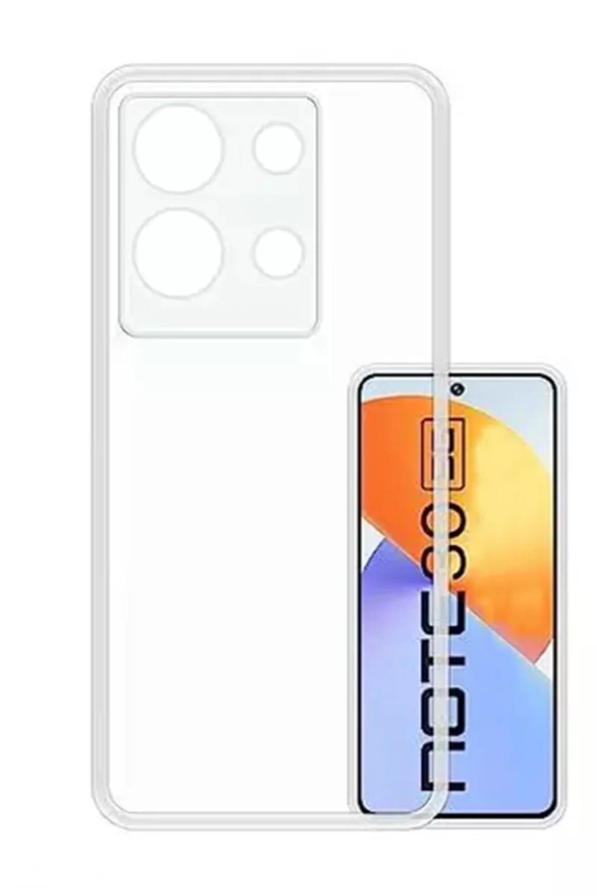 İnfinix Note 30 Uyumlu Kılıf Lüx Şeffaf Silikon