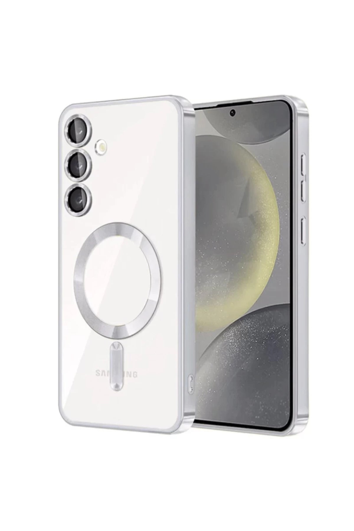 Samsung Galaxy S24 Uyumlu Kılıf Kross Magneticsafe Kapak - Titan Gri