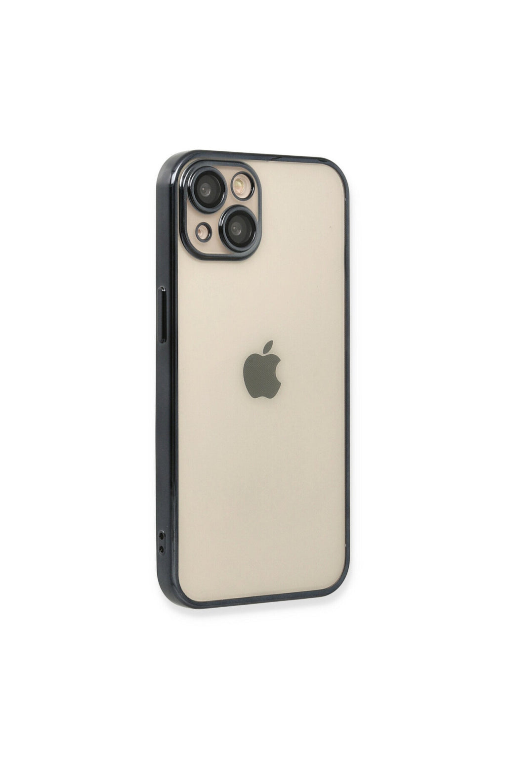 Apple iPhone 13 Uyumlu Kılıf Lensli Silikon - Siyah