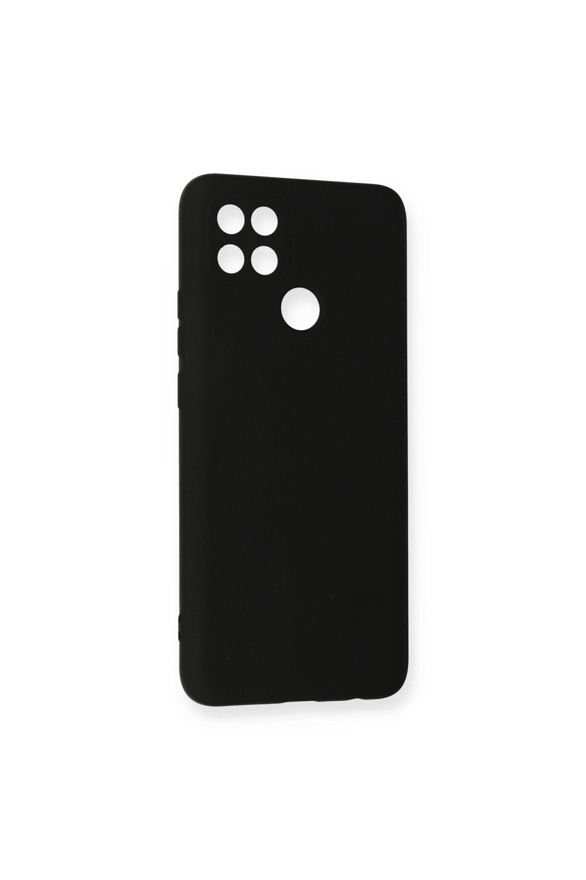Oppo A15 Uyumlu Kılıf Nano içi Kadife Silikon - Siyah