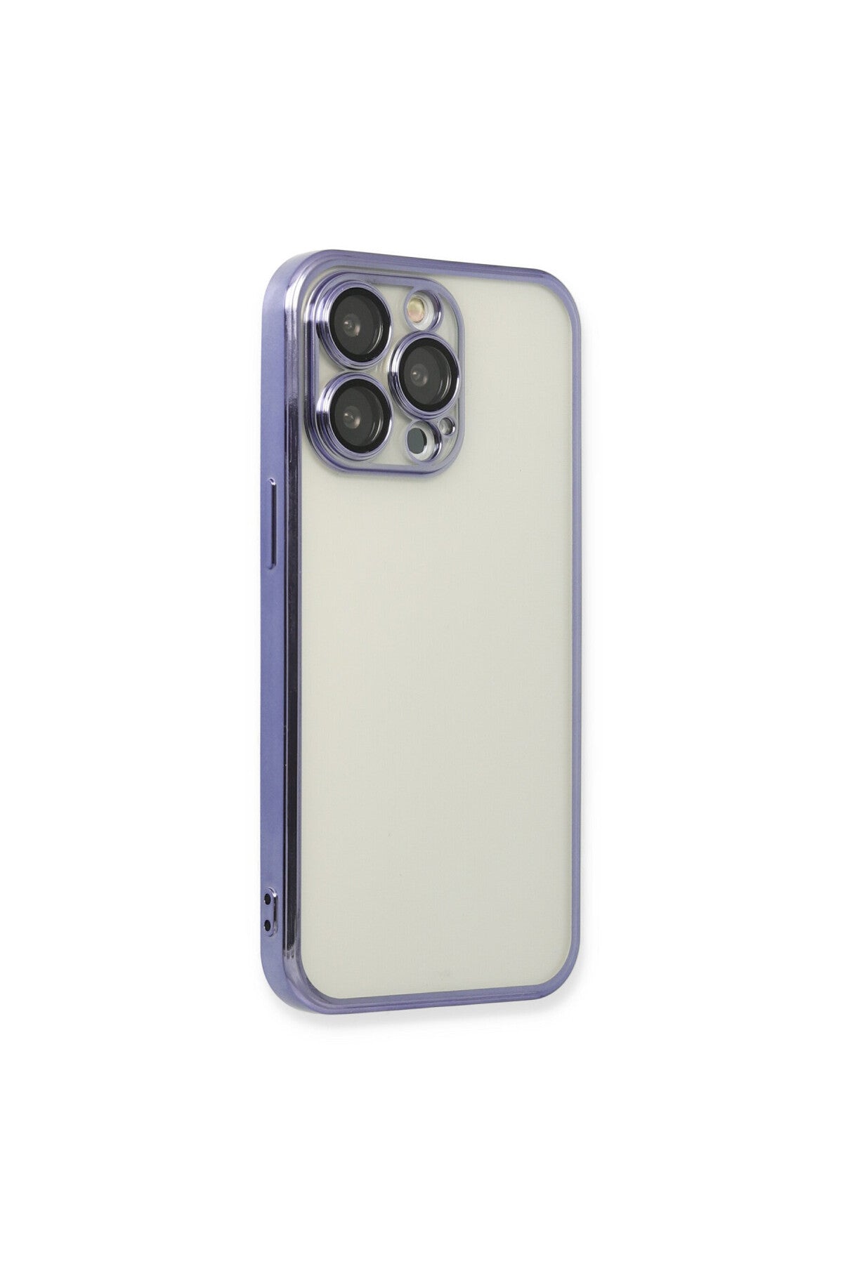 Apple iPhone 13 Pro Max Uyumlu Kılıf Lensli Silikon - Mor