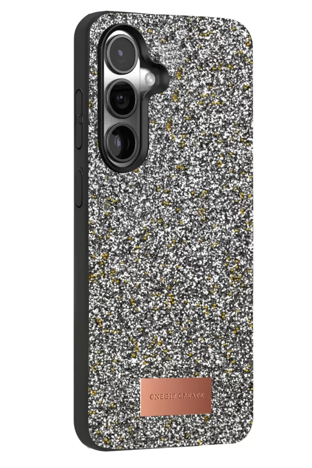 Onegif Samsung Galaxy S25 Plus Uyumlu Bright Simli Kapak - Gold