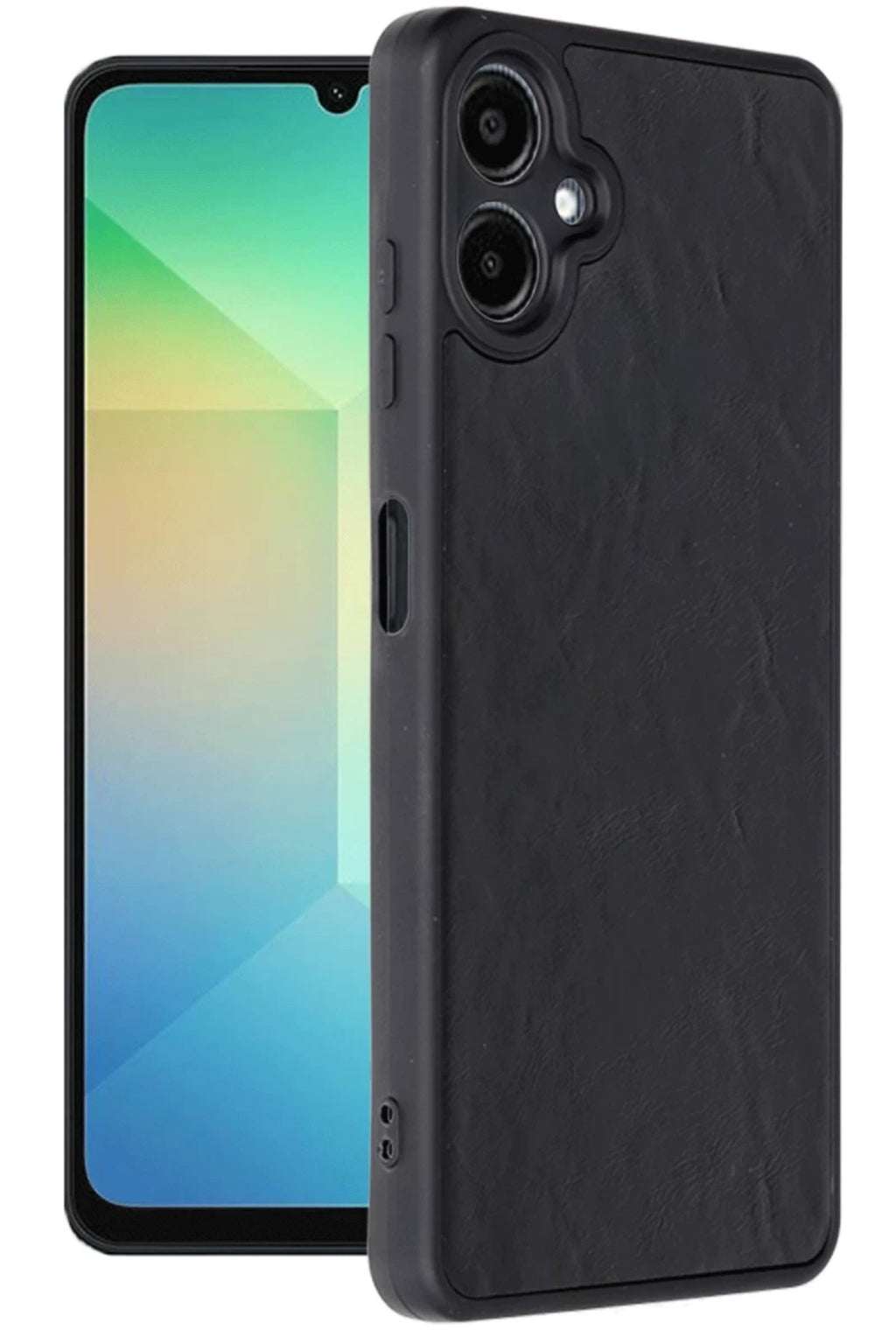 Samsung Galaxy A06 Uyumlu Kılıf Aras Deri Kapak - Siyah