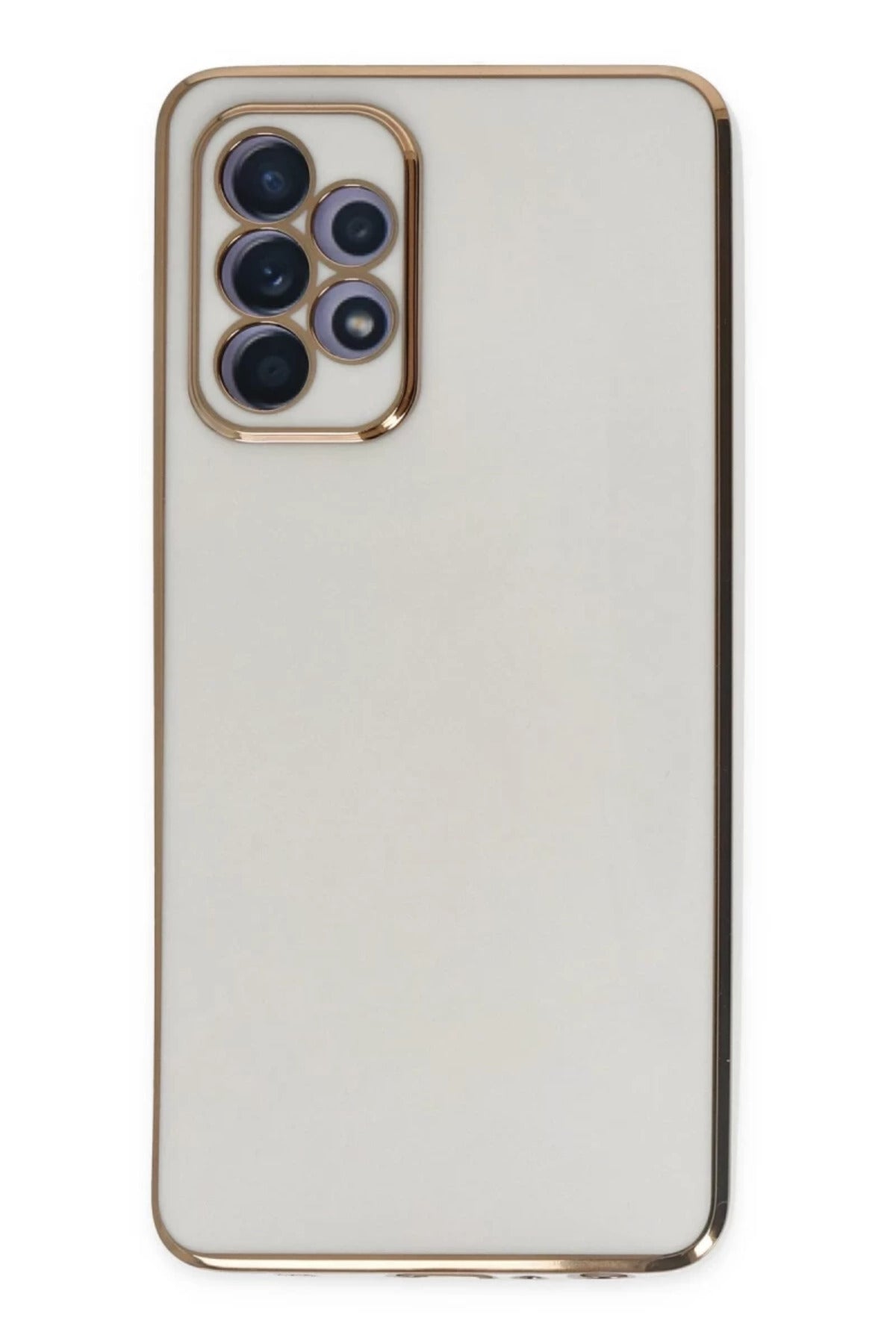 Samsung Galaxy A52 Uyumlu Kılıf Volet Silikon - Beyaz