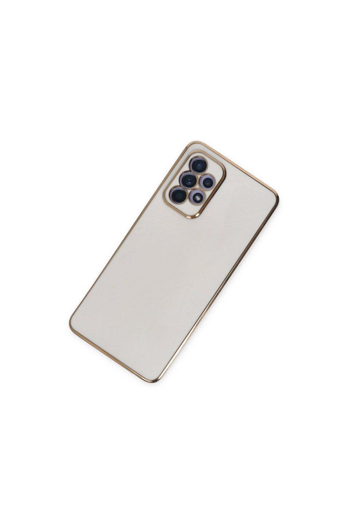 Samsung Galaxy A52 Uyumlu Kılıf Volet Silikon - Beyaz