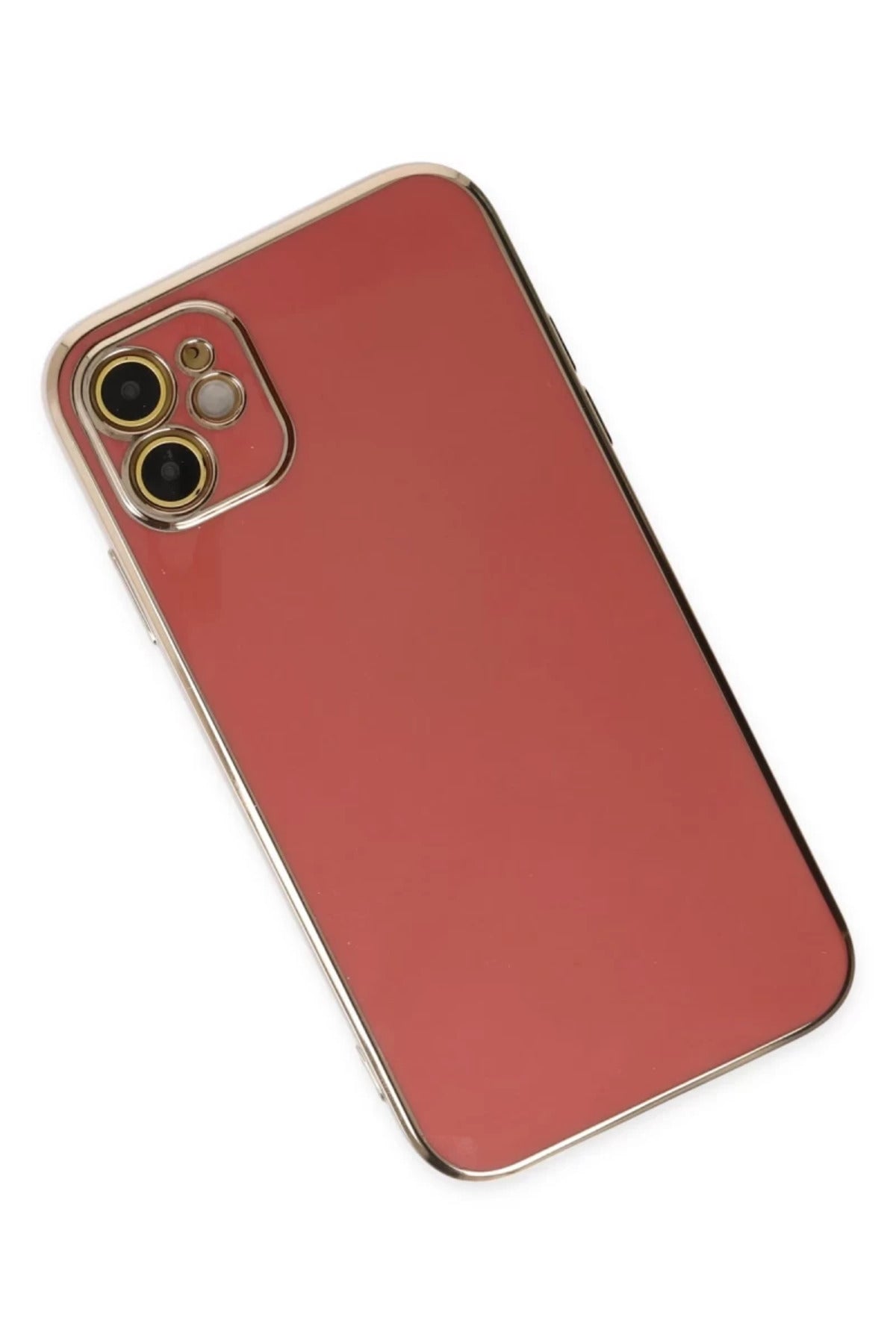 Apple iPhone 12 Uyumlu Kılıf Volet Silikon - Kırmızı