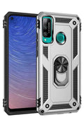 Huawei P40 Lite Uyumlu E Kılıf Sofya Yüzüklü Silikon Kapak - Gümüş