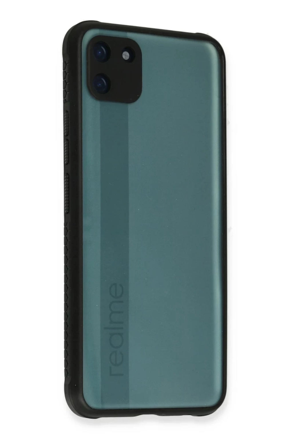 Realme C11 Uyumlu Kılıf Miami Şeffaf Silikon - Siyah