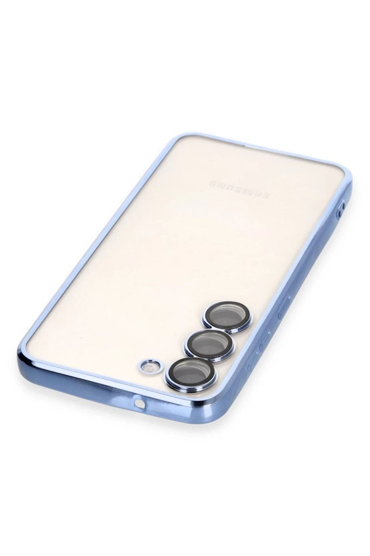 Samsung Galaxy S23 Plus Uyumlu Kılıf Lensli Silikon - Açık Mavi
