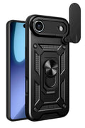 Apple iPhone 17 Air Uyumlu Pars Lens Yüzüklü Silikon - Siyah
