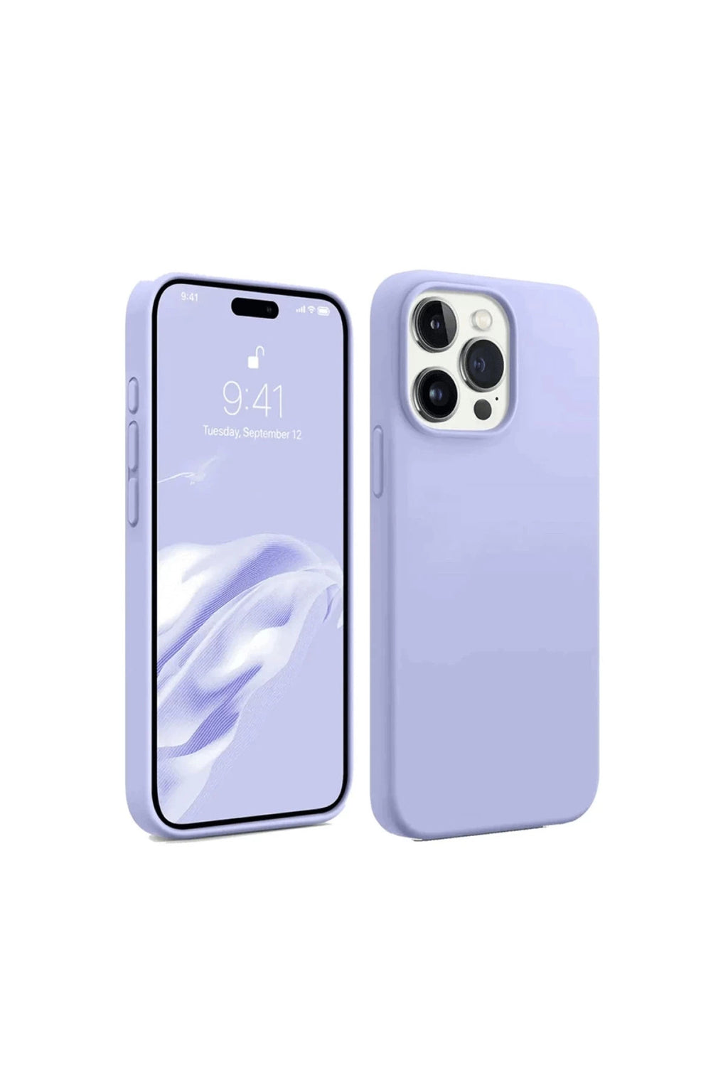Apple iPhone 15 Pro Max Uyumlu Kılıf First Silikon - Lila